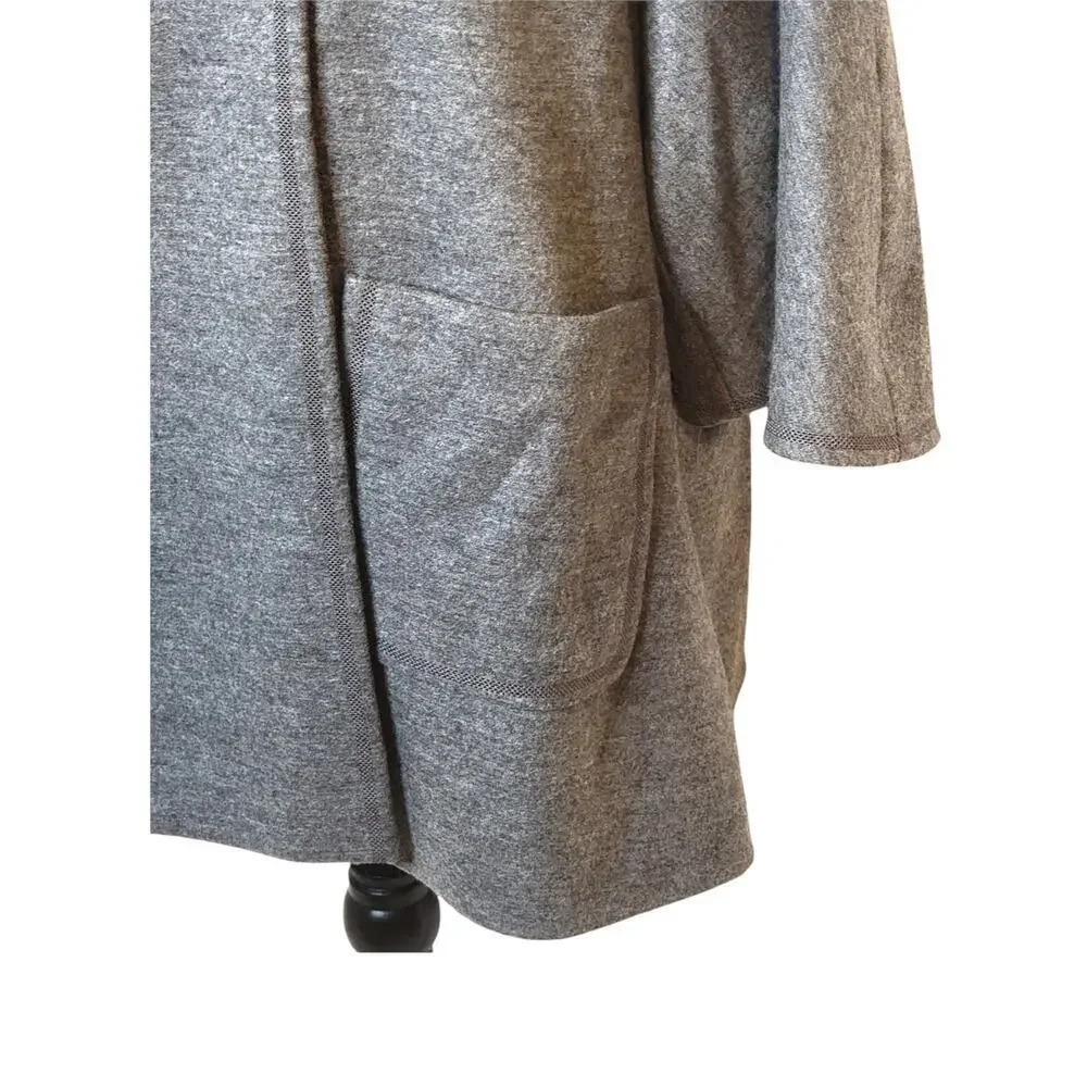 ELLEN TRACY Women's Oversized Wool Peacoat Jacket Size Medium Heather Gray - Picture 4 of 14